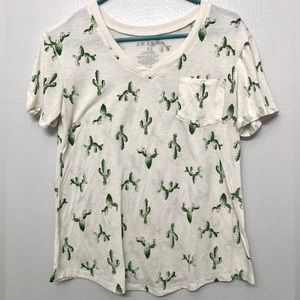 Awake Cactus 🌵 Print Tee Sz Small